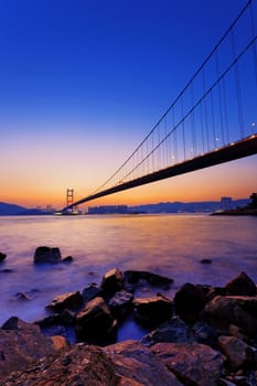 Sunset at Tsing Ma Bridge 