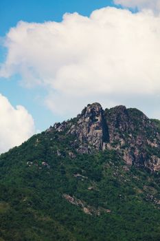 hong kong lion mountain at day