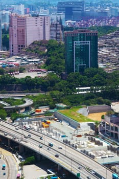 downtown city at day time