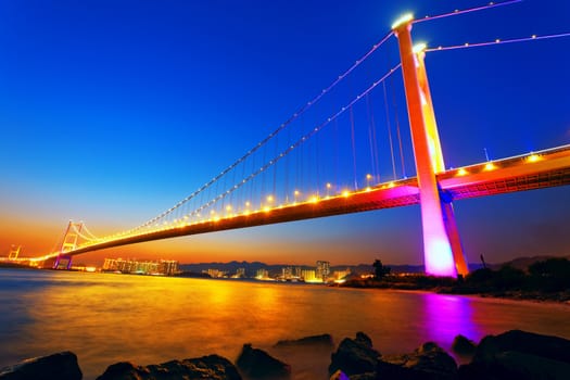 Sunset at Tsing Ma Bridge 