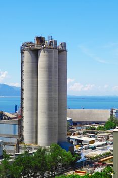 Cement Plant,Concrete or cement factory, heavy industry or construction industry. 