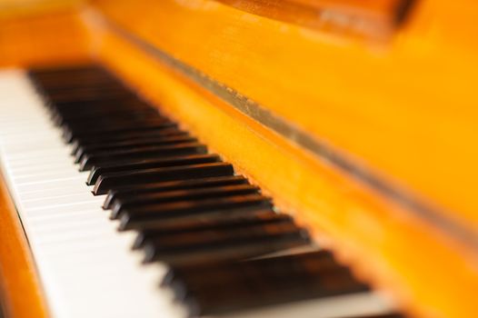 Colors of music, piano keyboard