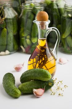 harvesting and canning cucumbers for winter