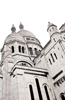 Detail of the Basilica of the Sacred Heart of Paris, commonly known as Sacr��-C��ur Basilica, dedicated to the Sacred Heart of Jesus, in Paris, France