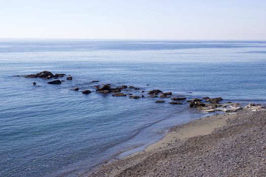 beach in Almunecar, Andalusia, Spain