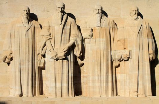 Reformation wall in Parc Des Bastions, Geneva, Switzerland.