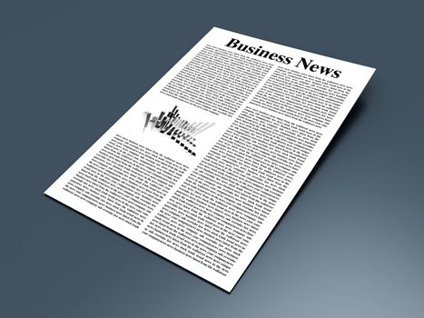 Looking for the latest business news. 3d rendered Illustration.