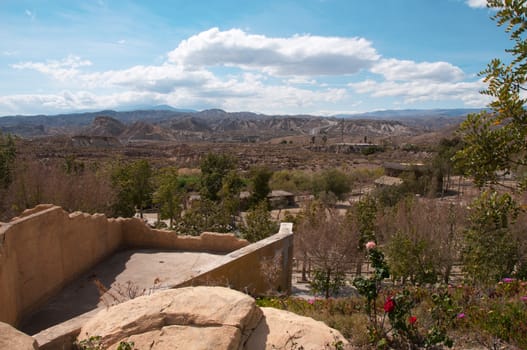 Desert landscape in Andalusia (Almeria), in Spain