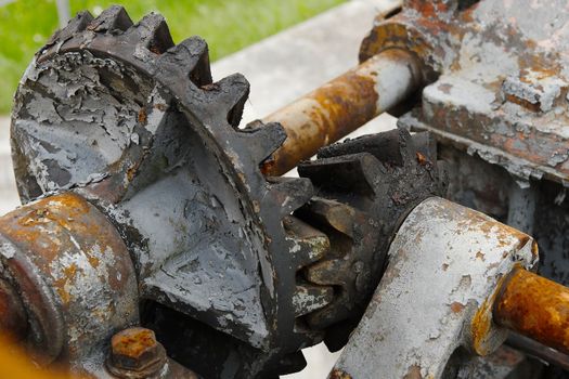 Cogwheels in an old machinery