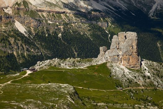 Cinque Torri, rock formation in the Dolomites