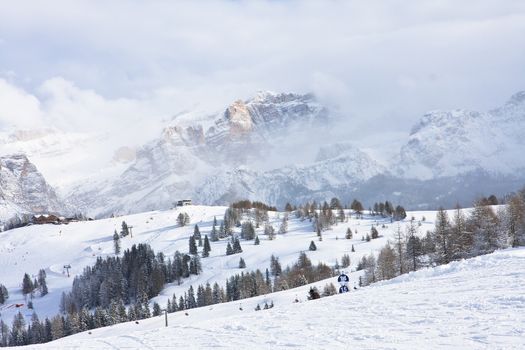 Ski resort of Selva di Val Gardena, Italy