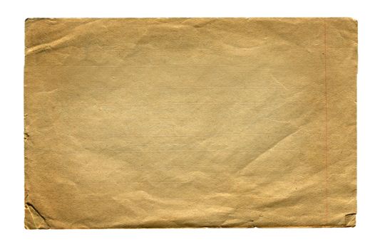 Vintage Paper Isolated On The White Background