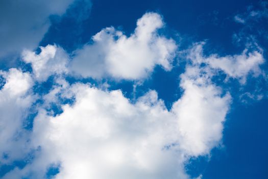 Blue sky background with white clouds