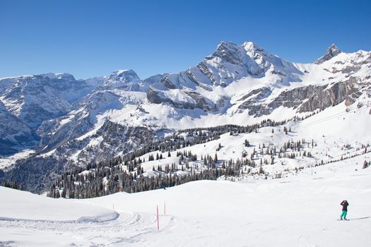 Winter in the swiss alps, Switzerland