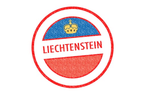 Passport-style LIECHTENSTEIN rubber stamp over a white background.