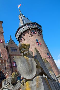 Ancient De Haar castle near Utrecht, Netherlands