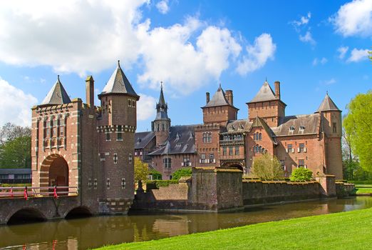 Ancient De Haar castle near Utrecht, Netherlands