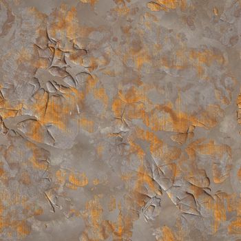 Square piece rusty structure in various color. Seamless texture.