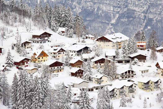 Winter in the swiss alps, Switzerland