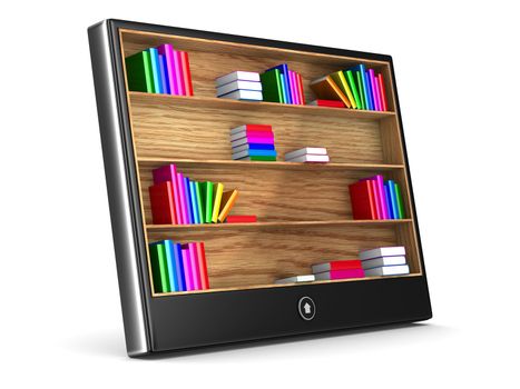 tablet on white background. Isolated 3D image