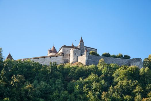 Famous castle Gruyere in canton Fribourg, Switzerland