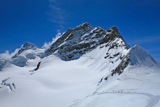 Winter landscape in the Jungfrau region