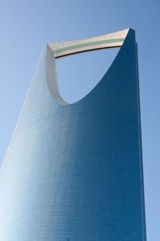 RIYADH - DECEMBER 22: Kingdom tower on December 22, 2009 in Riyadh, Saudi Arabia. Kingdom tower is a business and convention center, shoping mall and one of the main landmarks of Riyadh city