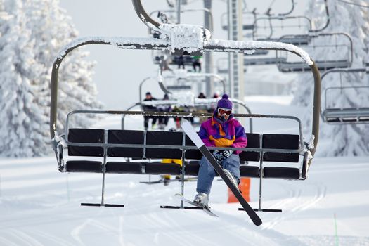 Chairlift on a ski resort