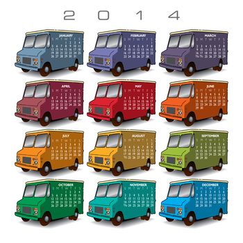 2014 Creative Truck Calendar for Print or Website