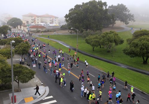 San Francisco, CA - OCT 20: the tenth anniversary of "Women's Marathon Nike" in San Francisco, 20 october 2013, California