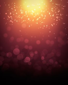 Magic defocused abstract background with bokeh lights and shining stars