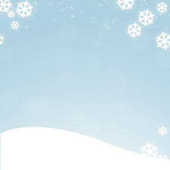 Christmas card background with snow flakes