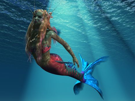 The sea holds many beautiful creatures including this gorgeous mermaid.