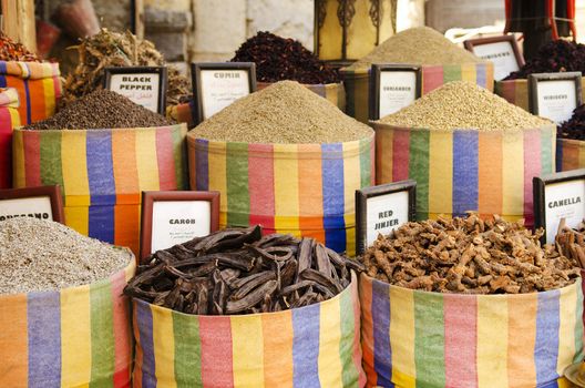 spices in souk market of cairo egypt