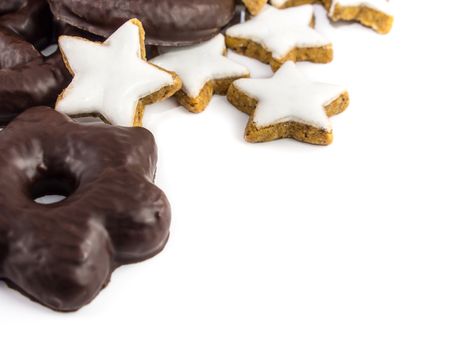 Black and White Christmas Cookies - Gingerbread and Cinnamon Stars