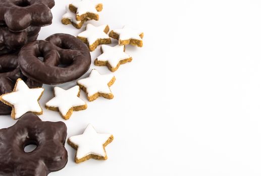 Black and White Christmas Cookies - Gingerbread and Cinnamon Stars