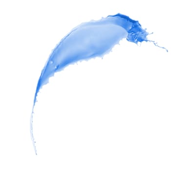 blue paint splash isolated on white background