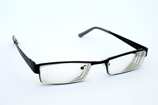 Close-up of glasses isolated on a white background.