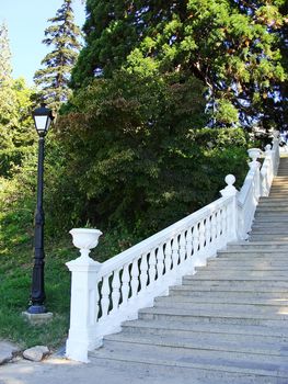Staircase leading to Masandra Palace, Crimea peninsula, Ukraine