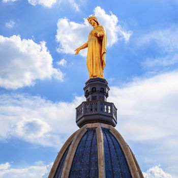 Famous Golden Statue of Virgin Mary, Lyon