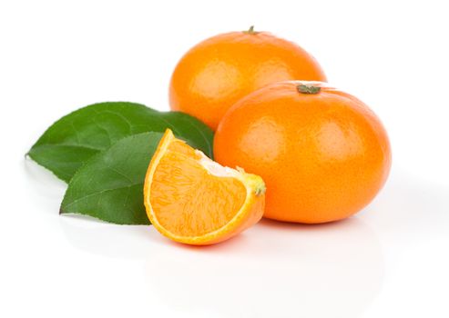 Mandarin isolated on white background