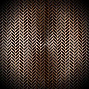 Metallic brown abstract background with grid and blacks holes
