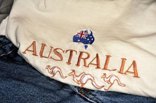 embroidered map of australia