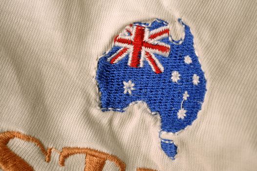 embroidered map of australia