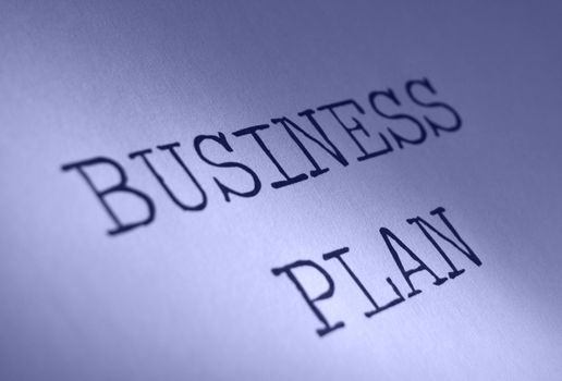Business plan typed text heading