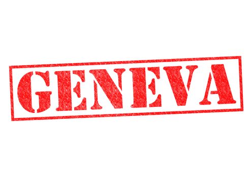 GENEVA Rubber Stamp over a white background.