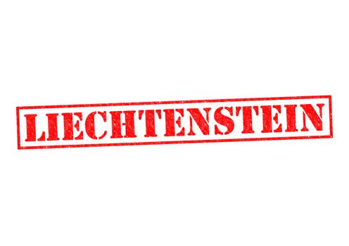 LIECHTENSTEIN Rubber Stamp over a white background.