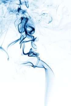 blue smoke abstract background close up