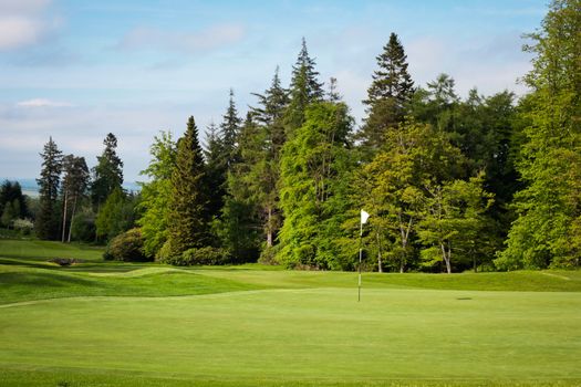 A woodland golf course in Northumberland, UK