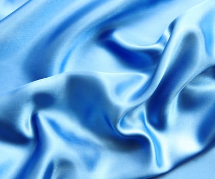 Smooth elegant blue silk can use as background 